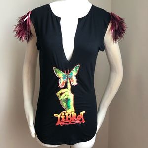 Rare Vtg CHLOE / Stella Era / Libra Butterfly Top